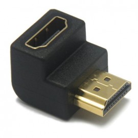 Adaptador HDMI 90 con Conectores Recubiertos Chapa Oro - Envío Gratuito