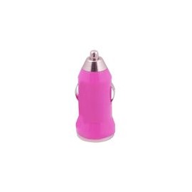 Cargador Auto Mini USB 1AMP Rosa - Envío Gratuito