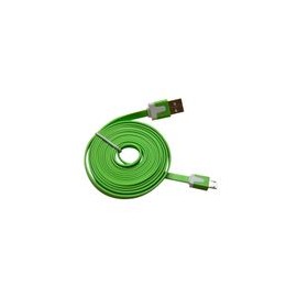 Cable Micro USB 3.2Ft Flat Verde - Envío Gratuito