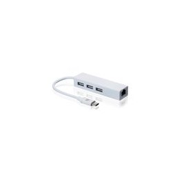 Adaptador Case Logic de USB-C a Ethernet y 3 USB Blanco - Envío Gratuito
