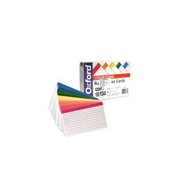 TARJETA 4X6 RAYA DE COLORES PAQUETE CON 100 OXFORD - Envío Gratuito