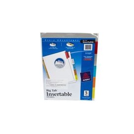 SEPARADOR BLANCO CARTON 5 PESTANAS MULTICOLOR INSERTABLE - Envío Gratuito